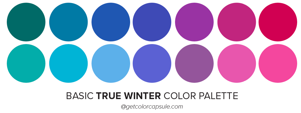 True Winter Colors True Winter Color Palette
